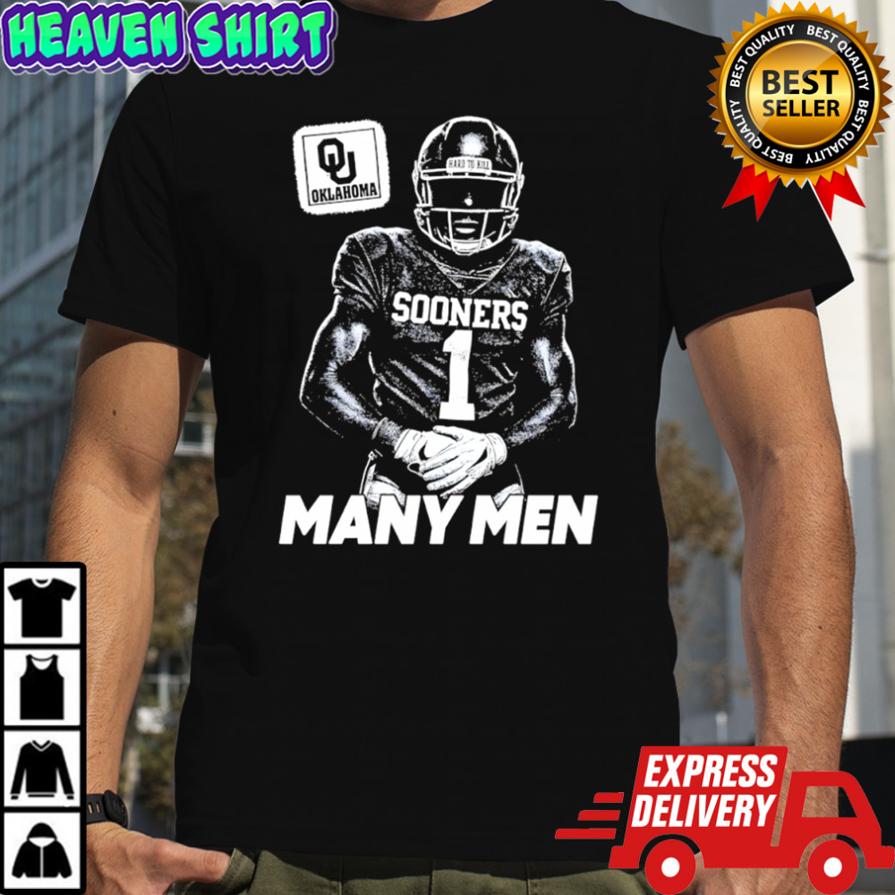 Many Men Oklahoma Sooners #1 player graphic shirt