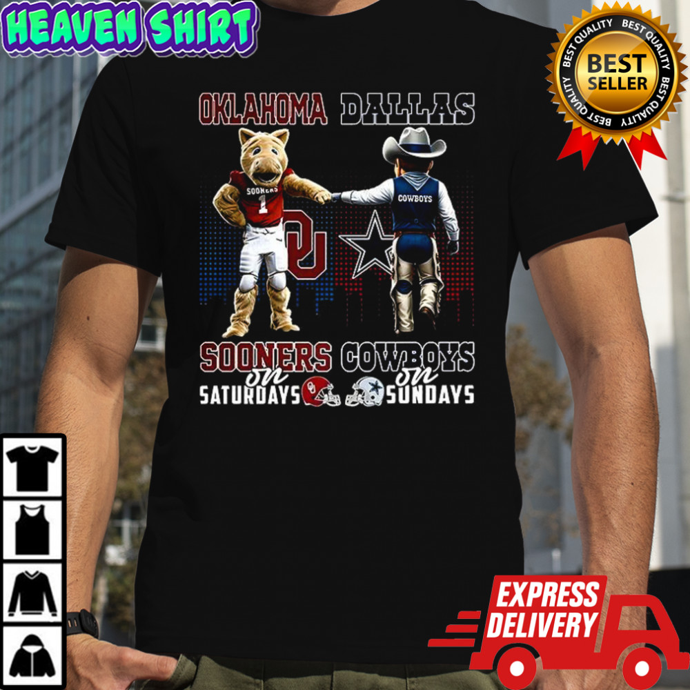 Mascot Oklahoma Sooners on saturdays and Dallas Cowboys and sundays shirt