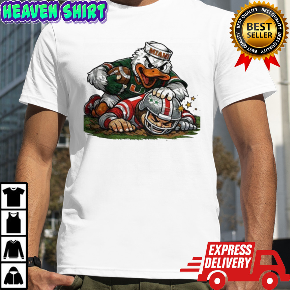 Miami Hurricanes beat Ohio State Buckeyes Playoffs Retro Rivalries Football Artwork shirt