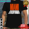 Miami Hurricanes football Miami versus everybody mascot silhouette shirt
