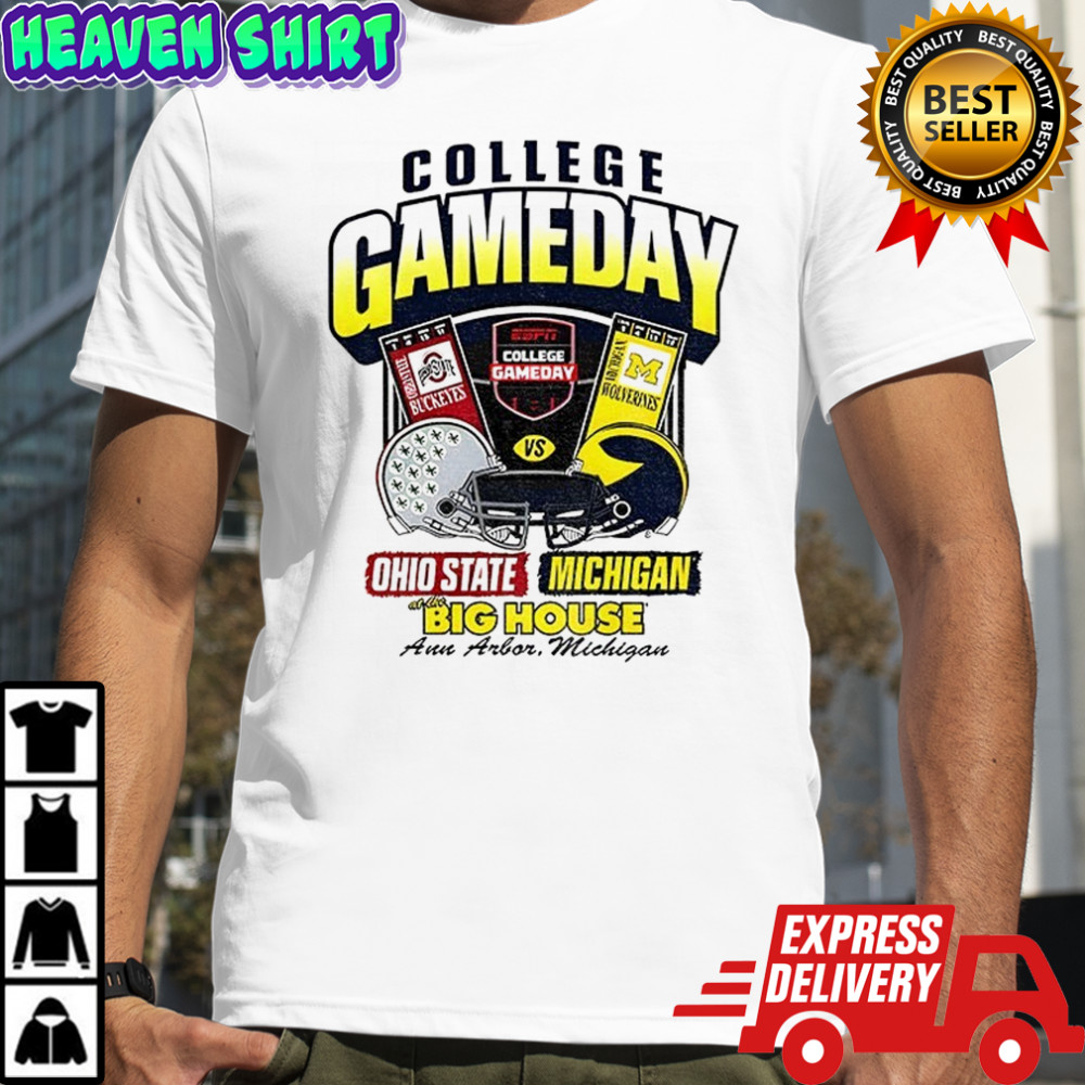 Michigan Wolverines Ivory College Gameday vs Ohio State Big House shirt
