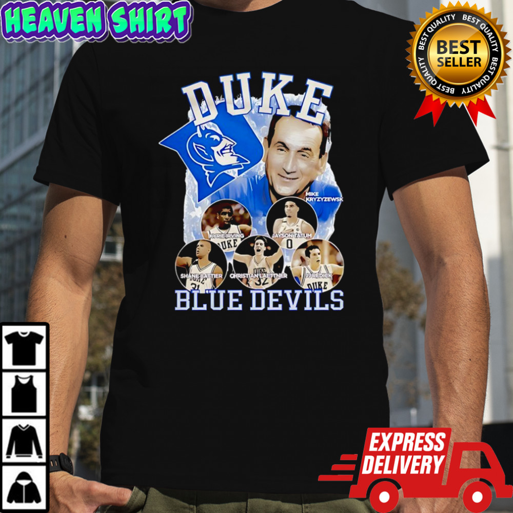 Mike Kyrie Jayson Shane Battier Christian Laettner Duke Blue Devils celebrating the legends shirt