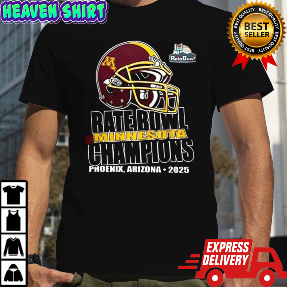 Minnesota Golden Gophers Rate Bowl Champions helmet shirt