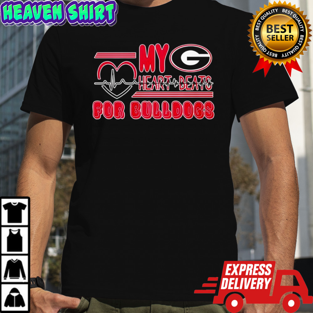 My Heart Beats For Bulldogs University of Georgia logo shirt