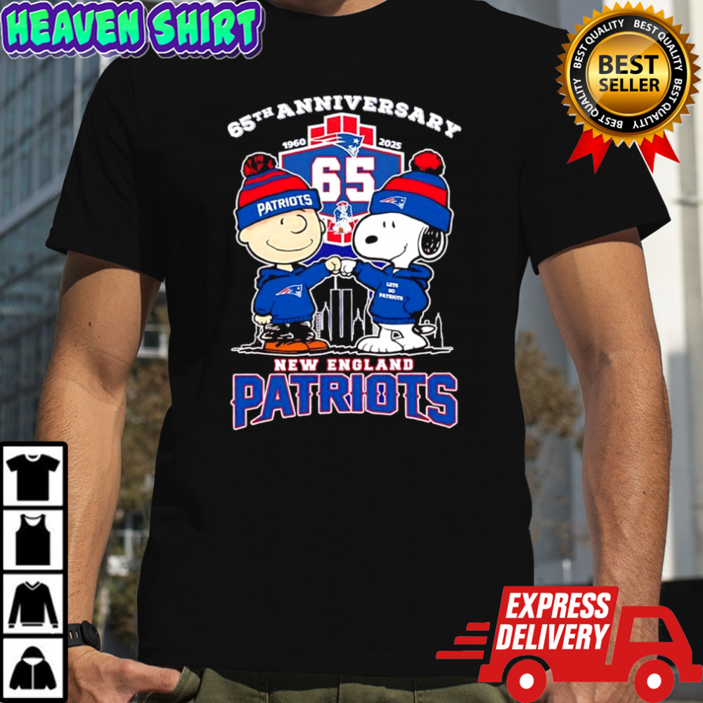 New England Patriots 65th Anniversary 1960 2025 Peanuts characters shirt