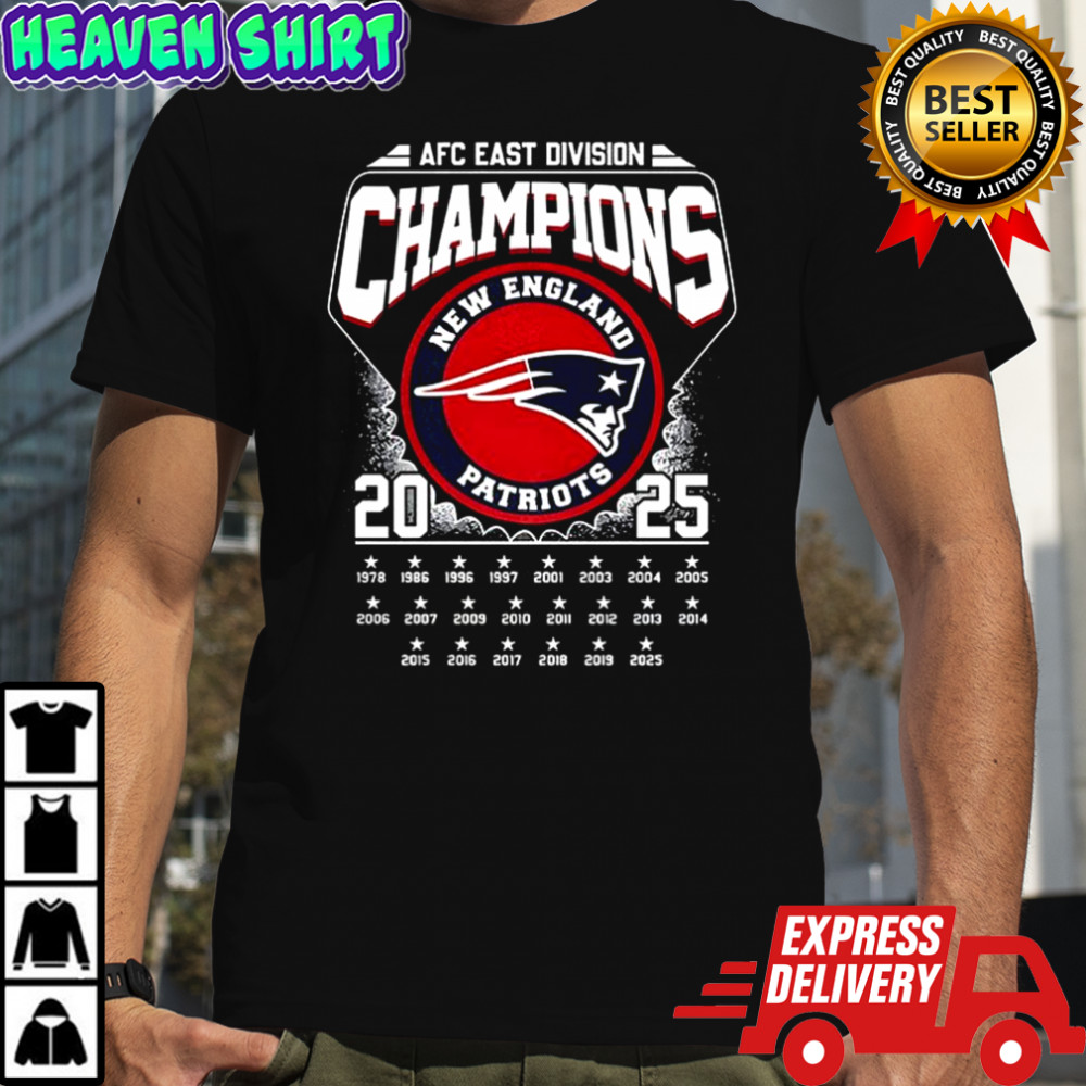 New England Patriots AFC East Division Champions 2025 shirt