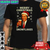 Nigel Farage raises his glass reform merry Christmas snowflakes caricature shirt