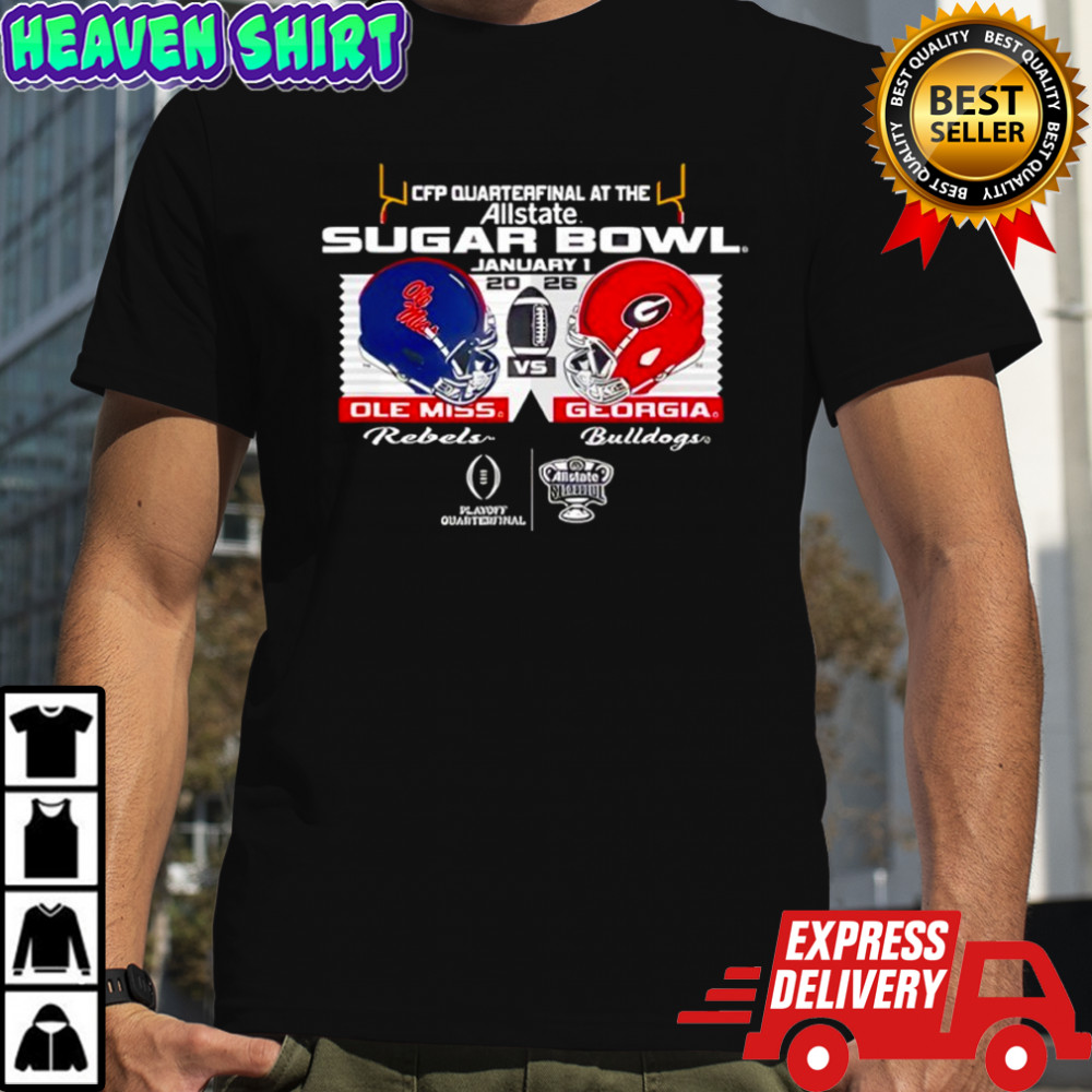 Ole Miss Rebels vs Georgia Bulldogs CFP Sugar Bowl 2026 Shirt