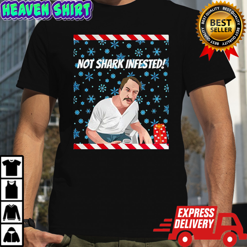 Paul Sykes Not shark infested ugly Christmas shirt