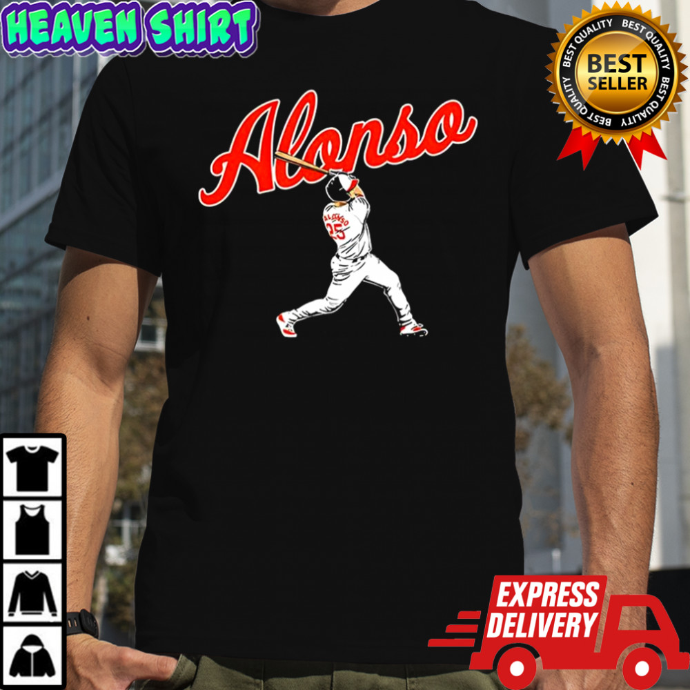 Pete Alonso Baltimore Orioles MLB Alonso slugger swing graphic shirt