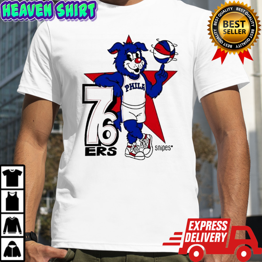 Philadelphia 76ers Snipes Franklin the Dog mascot shirt