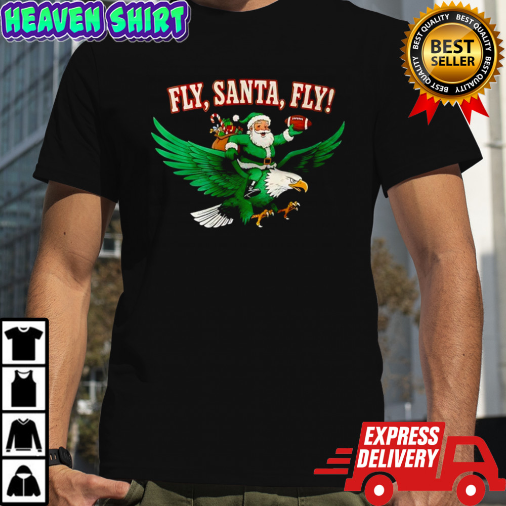 Philadelphia Eagles fly Santa fly Christmas shirt