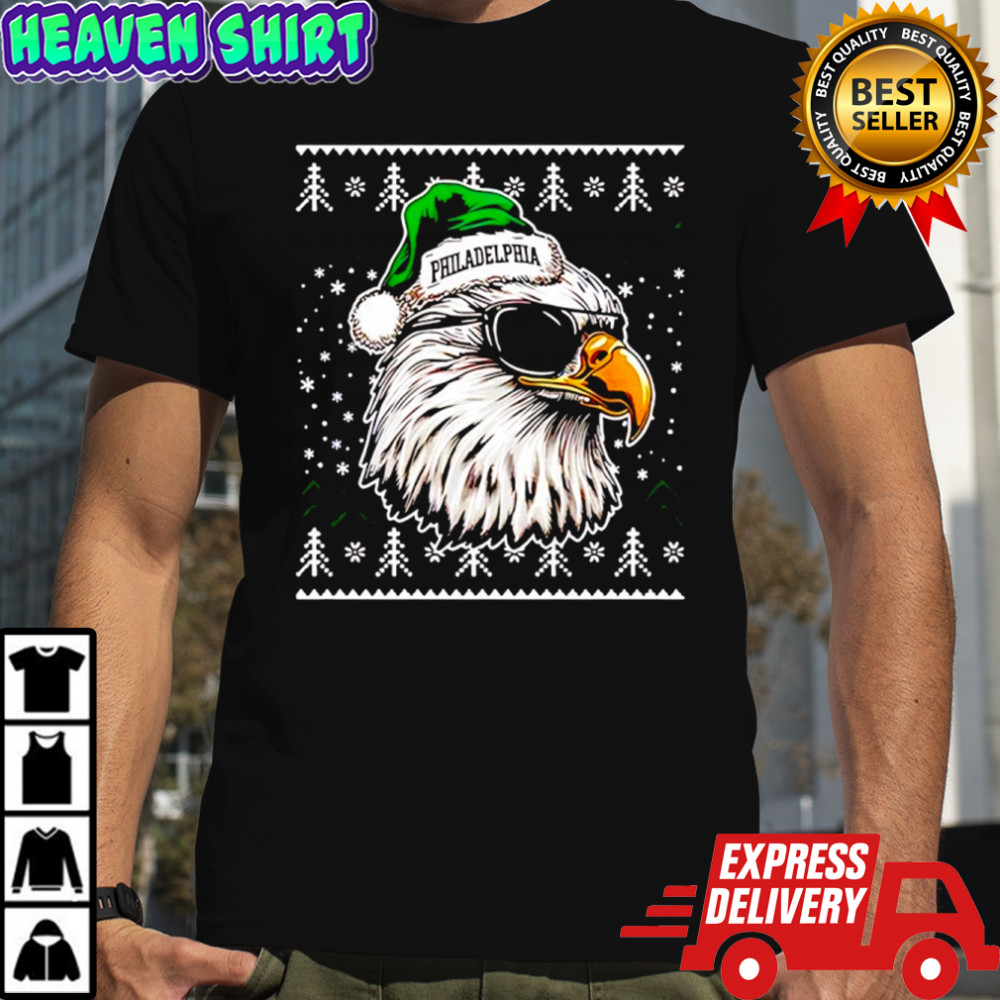 Philadelphia Eagles football mascot ugly Christmas shirt