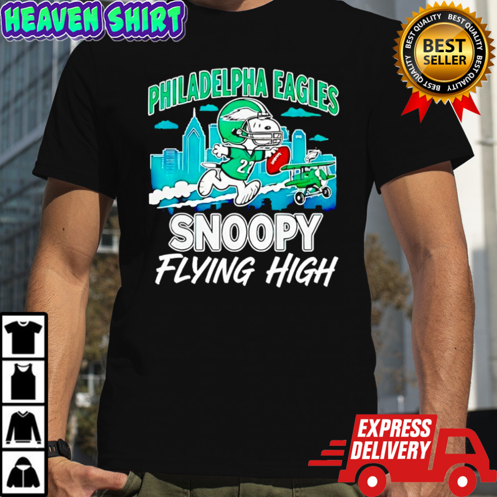 Philadelphia Eagles Snoopy flying high football Peanuts shirt
