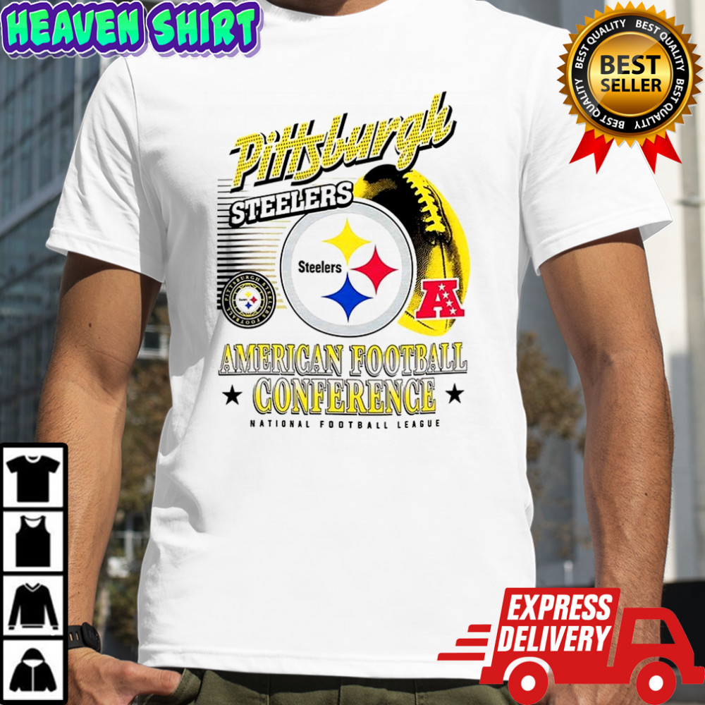 Pittsburgh Steelers NFL American football conference logo ball retro shirt