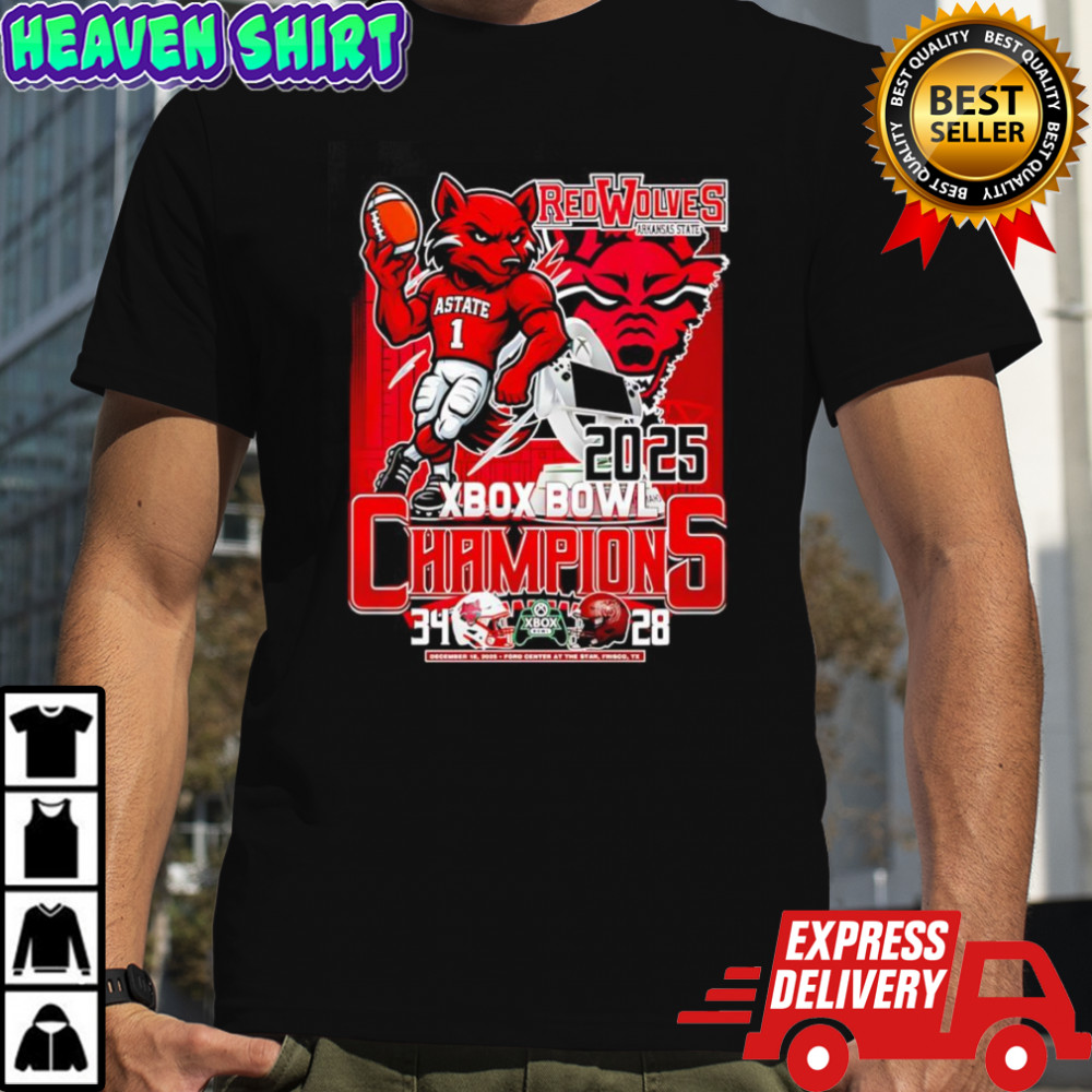 Red Wolves 2025 Xbox Bowl Champions Mascot Shirt