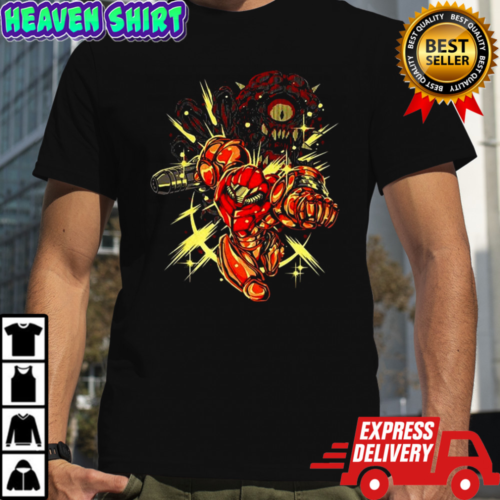 Samus Aran vs Mother Brain Metroid video game Glow Of Hope shirt
