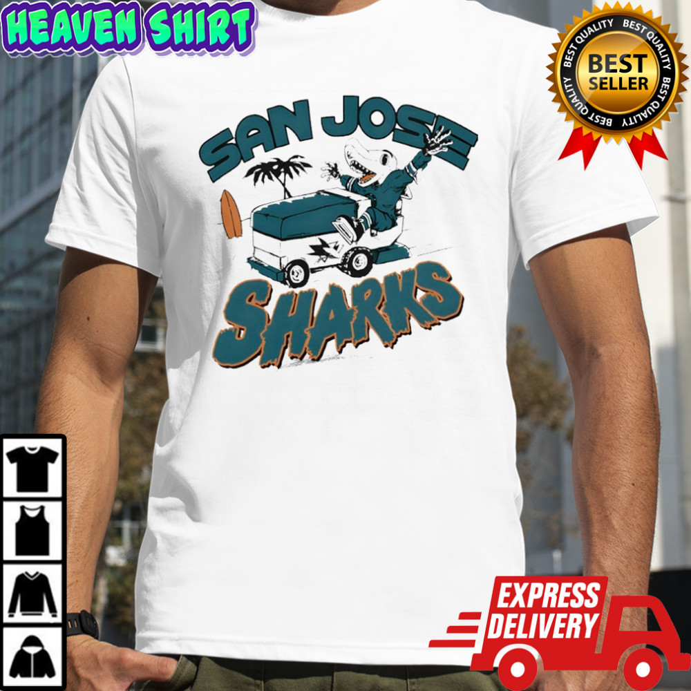 San Jose Sharks Homage Sharkie on Zamboni Shirt