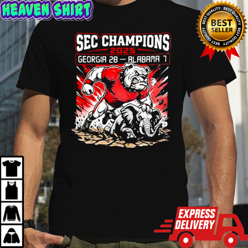 SEC championship 2025 Georgia Bulldogs 28 Alabama Crimson Tide 2 mascot Shirt