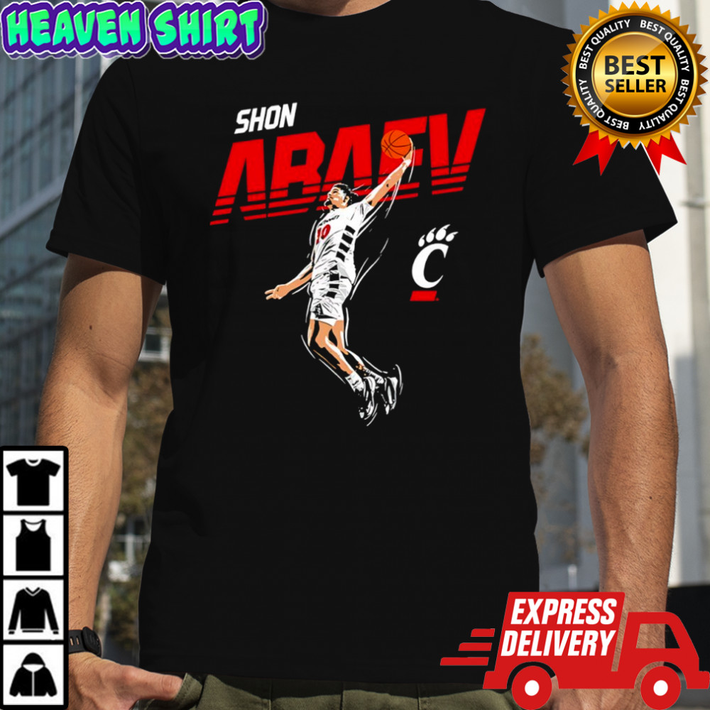 Shon Abaev slam dunk Cincinnati Bearcats logo shirt