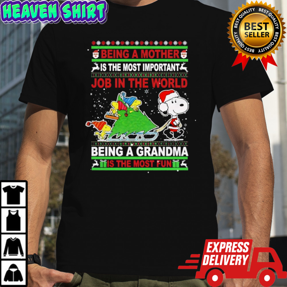 Snoopy being a Mother is the world being a Grandma is the most fun Christmas shirt