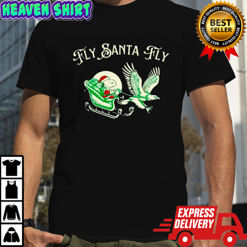 Snoopy Fly Santa Fly Philadelphia Eagles Shirt