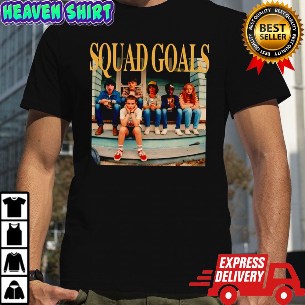 Stranger Things season 3 Squad Goals characters graphic shirt