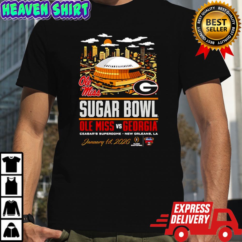 Sugar Bowl Ole Miss vs Georgia January 1st 2026 stadium shirt