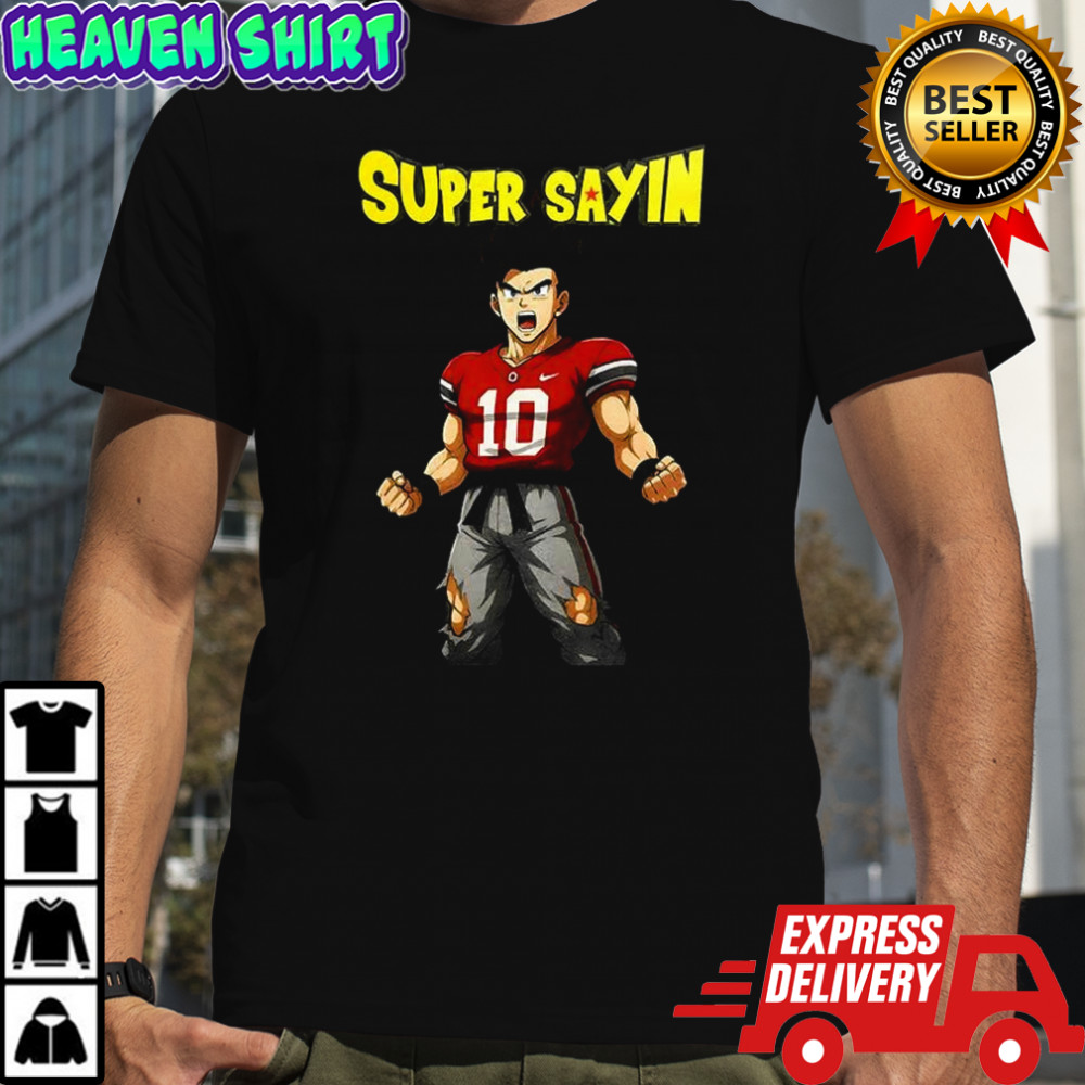 Super Sayin Dragon Ball X Ohio State Buckeyes football shirt