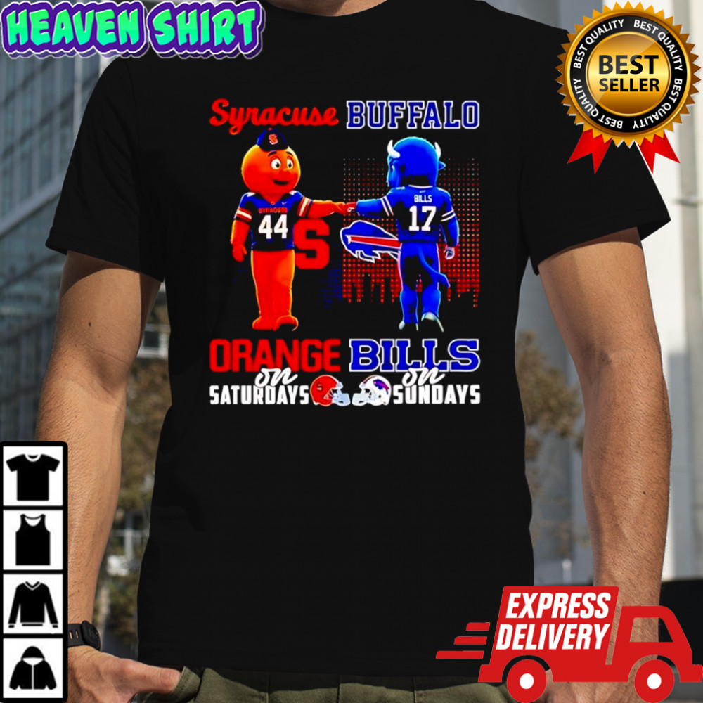 Syracuse Orange on Saturdays vs Buffalo Bills on sundays mascot skyline shirt