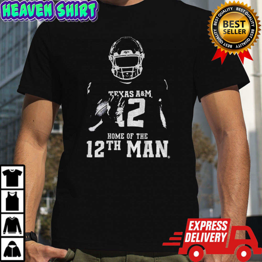 Texas A&M Aggies Football Home of the12th Man silhouette shirt