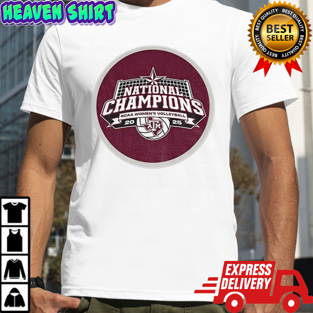 Texas A&M Aggies Souvenir 2025 Volleyball National Champs logo shirt