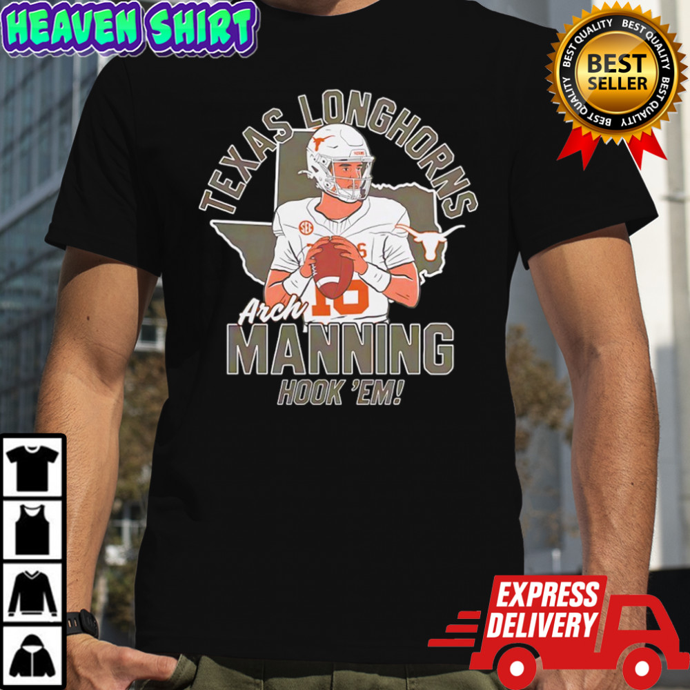 Texas Longhorns Arch Manning hook ’em football shirt