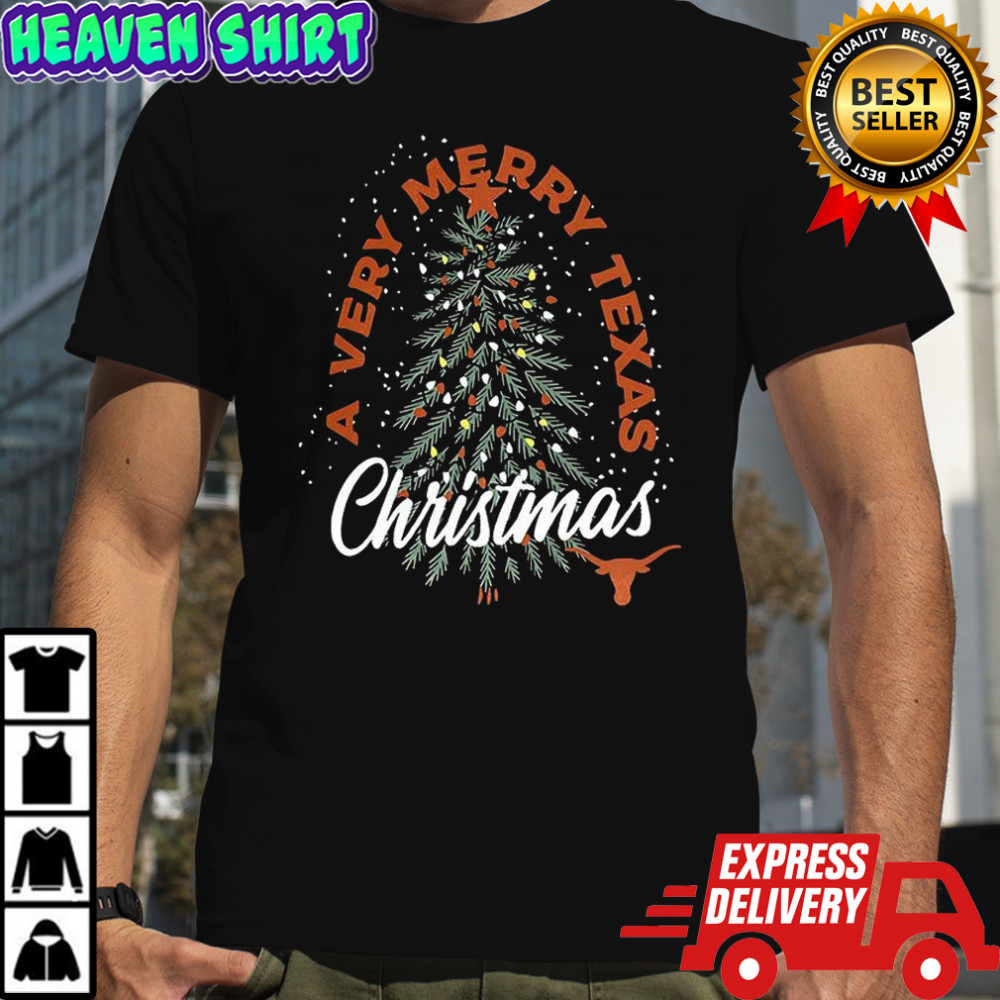Texas Longhorns Merry Christmas tree shirt