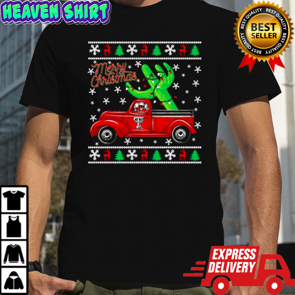 Texas Tech Christmas Cactus Truck Shirt
