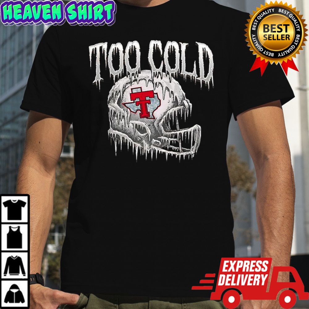 Texas Tech Red Raiders football too cold frozen helmet shirt