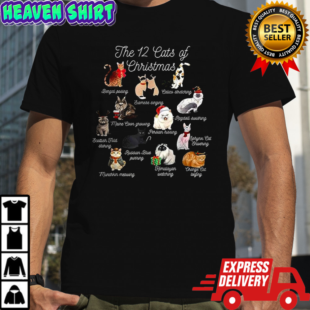 The 12 Cats of Christmas shirt