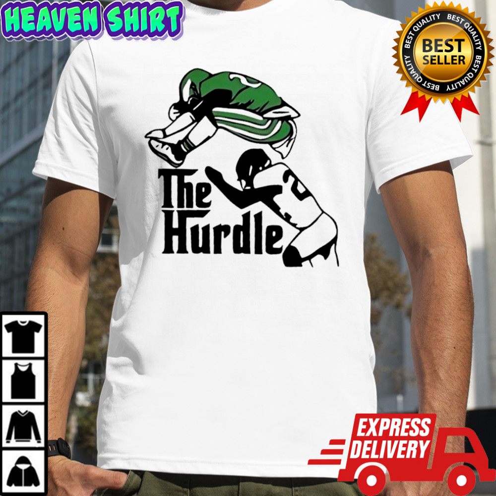 The Hurdle Saquon Barkley Jump Hurdle Backwards Philadephia Eagles shirt