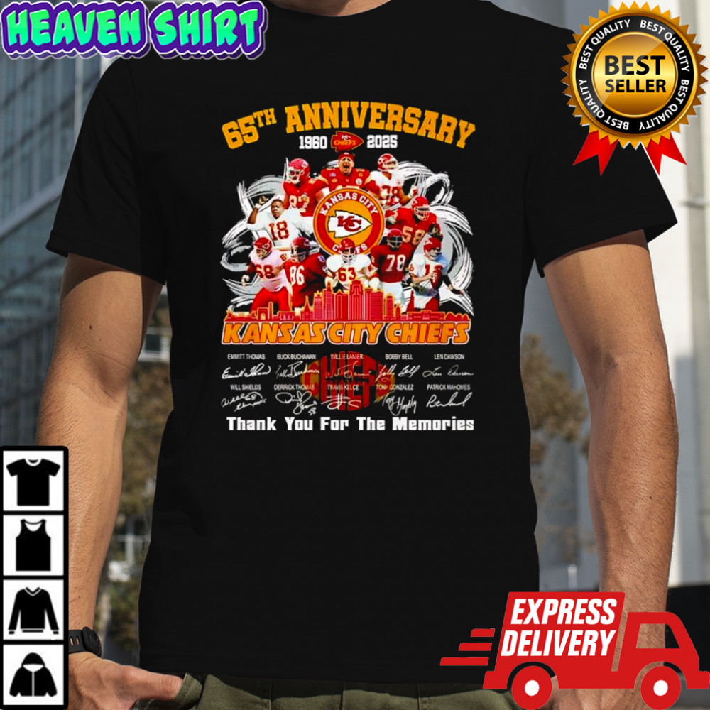 The Kansas City Chiefs 65th Anniversary poster shirt