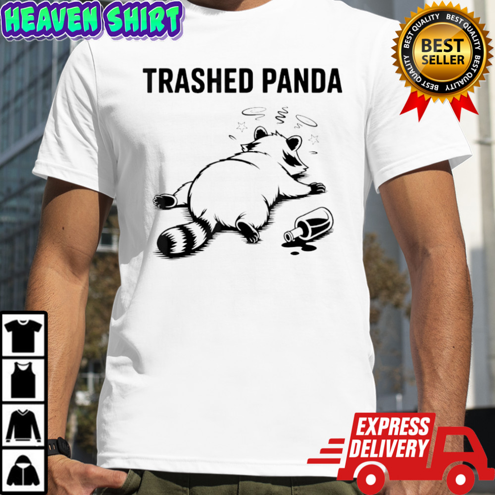 Trashed Panda Drunk Racoon Funny shirt