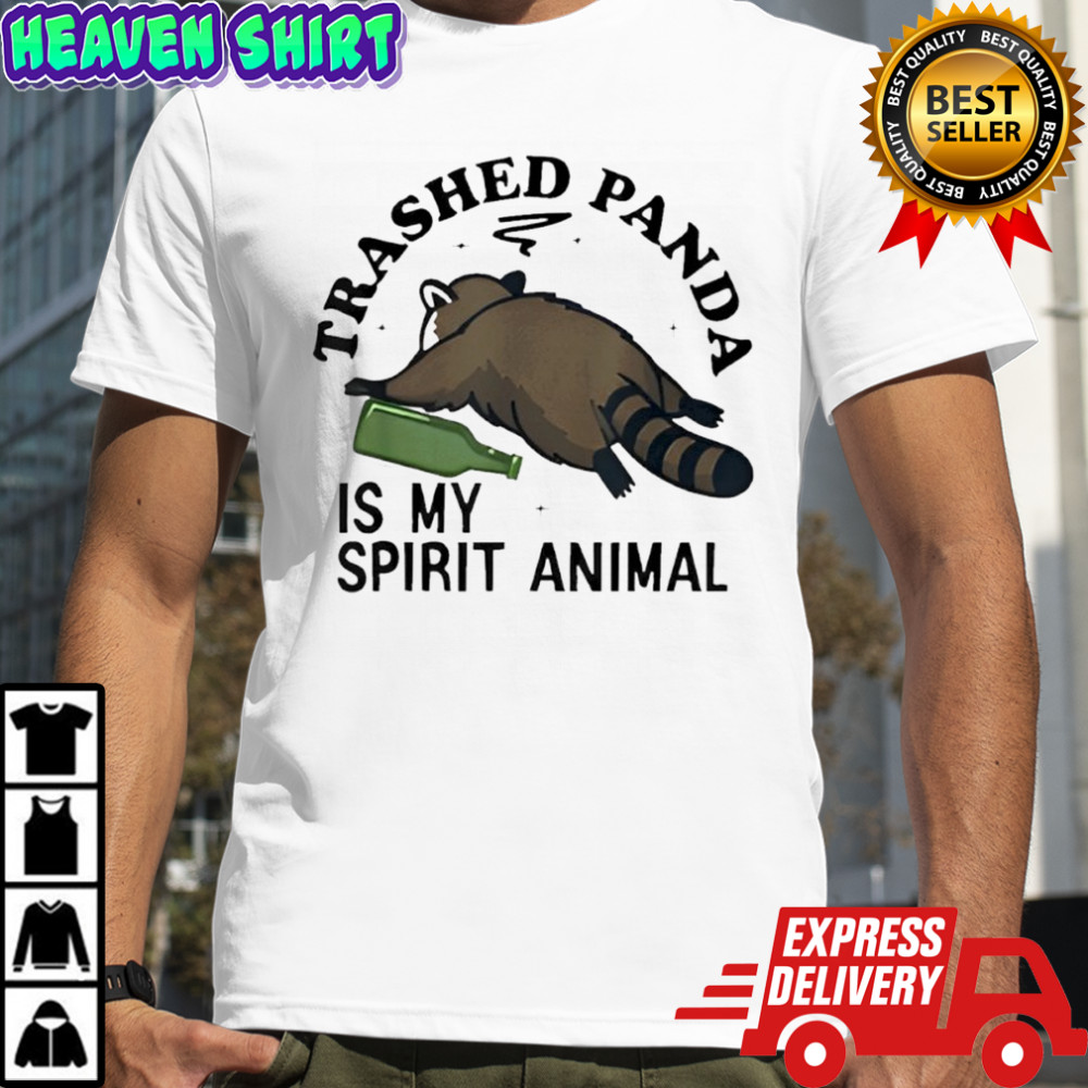 Trashed Panda is My Spirit Animal Funny Racoon Meme Shirt