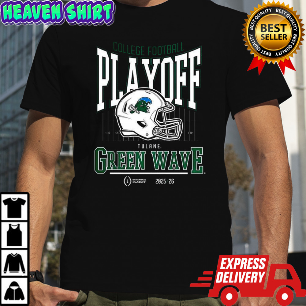 Tulane Green Wave NCAA 2025 2026 College Football Playoff curved helmet shirt
