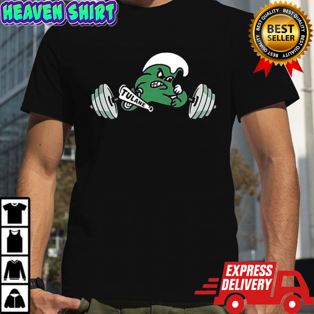 Tulane University Tulane Green Wave lift weights Thanksgiving shirt