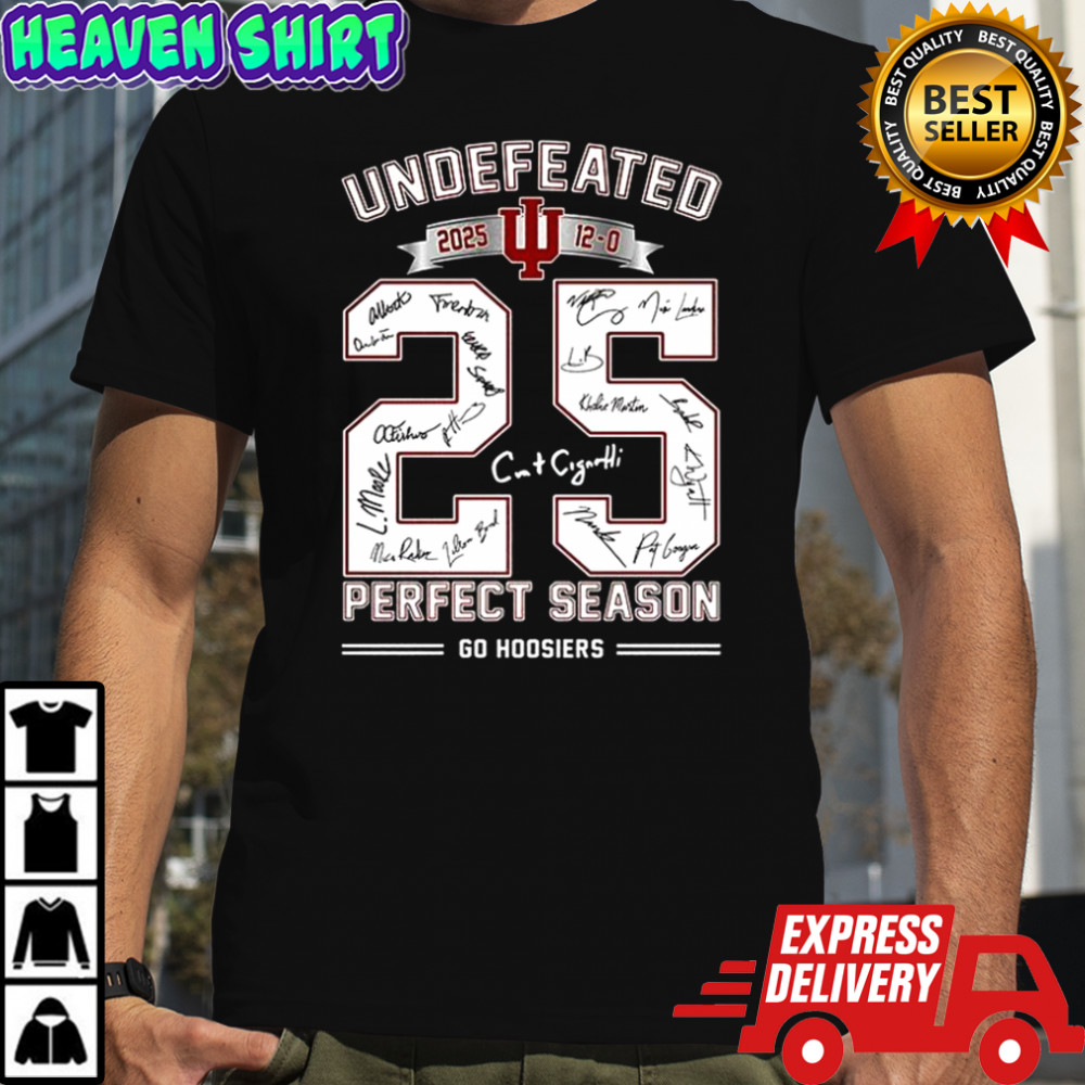 Undefeated perfect season go Hoosiers 2025 signature shirt