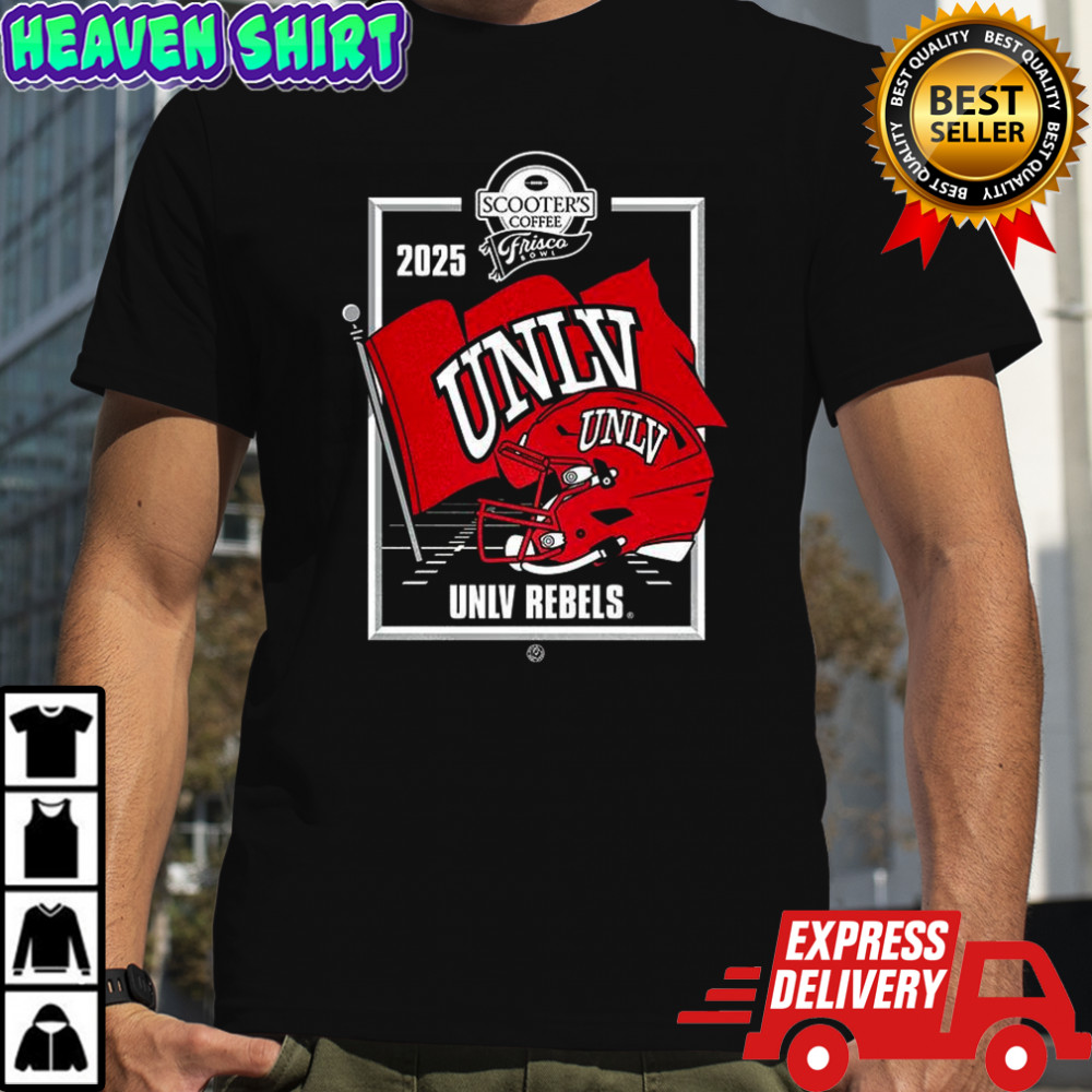 UNLV Rebels 2025 Scooter’s Coffee Frisco Bowl 2025 helmet shirt