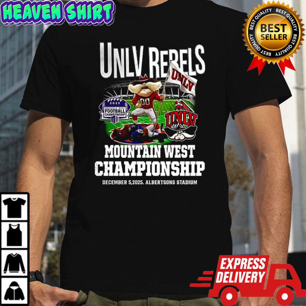 UNLV Rebels Boise State Broncos 2025 winner Mountain West Conference Championship mascot shirt