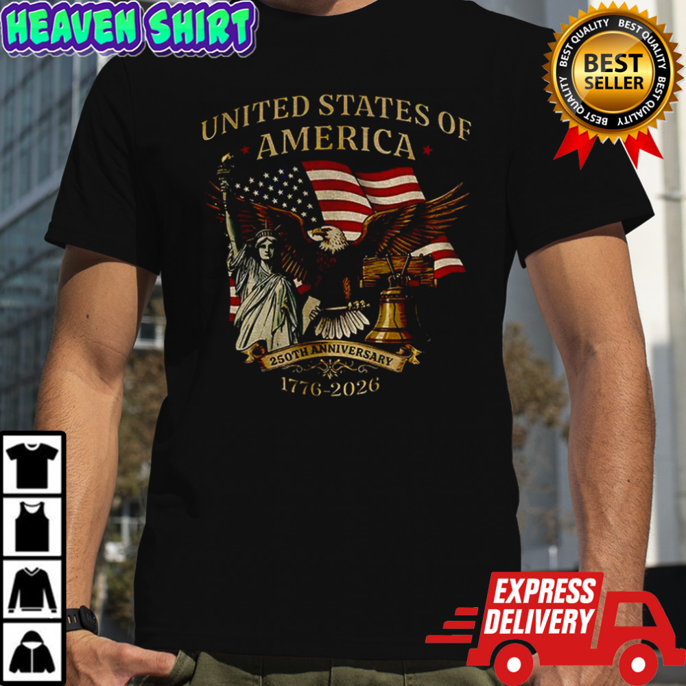 Vintage American Birthday America 250th Anniversary 1776-2026 shirt