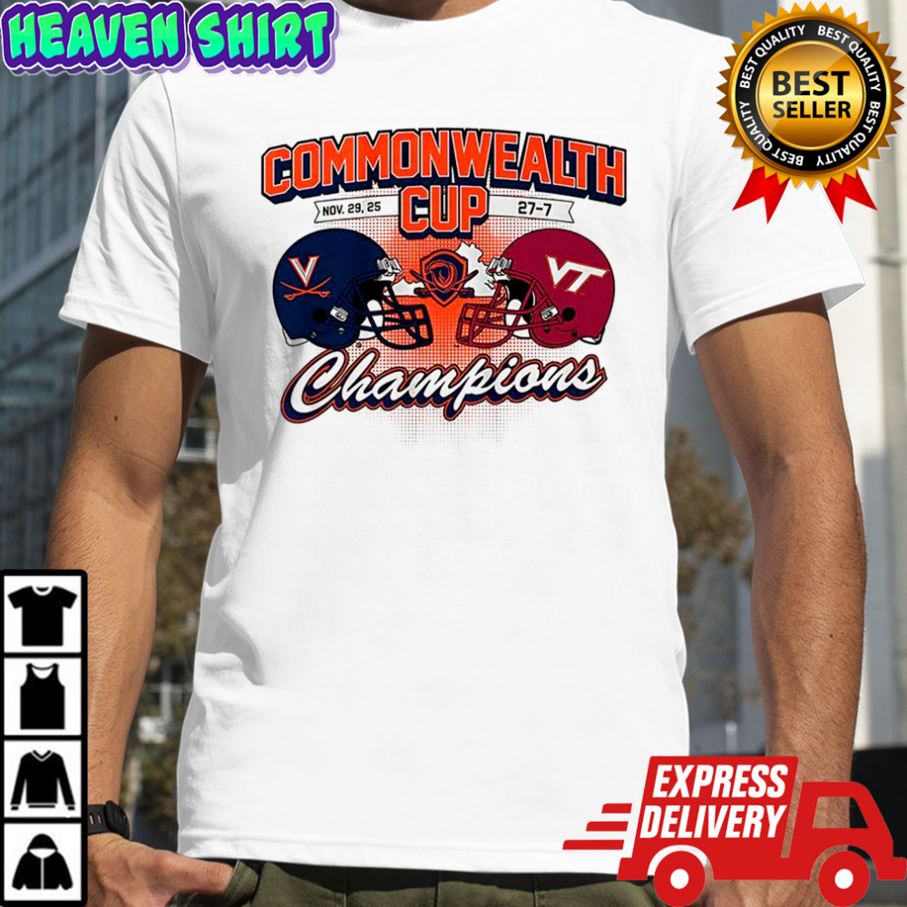 Virginia Cavaliers vs Virginia Tech Hokies NCAA Cavaliers Commonwealth Cup winner 2025 shirt