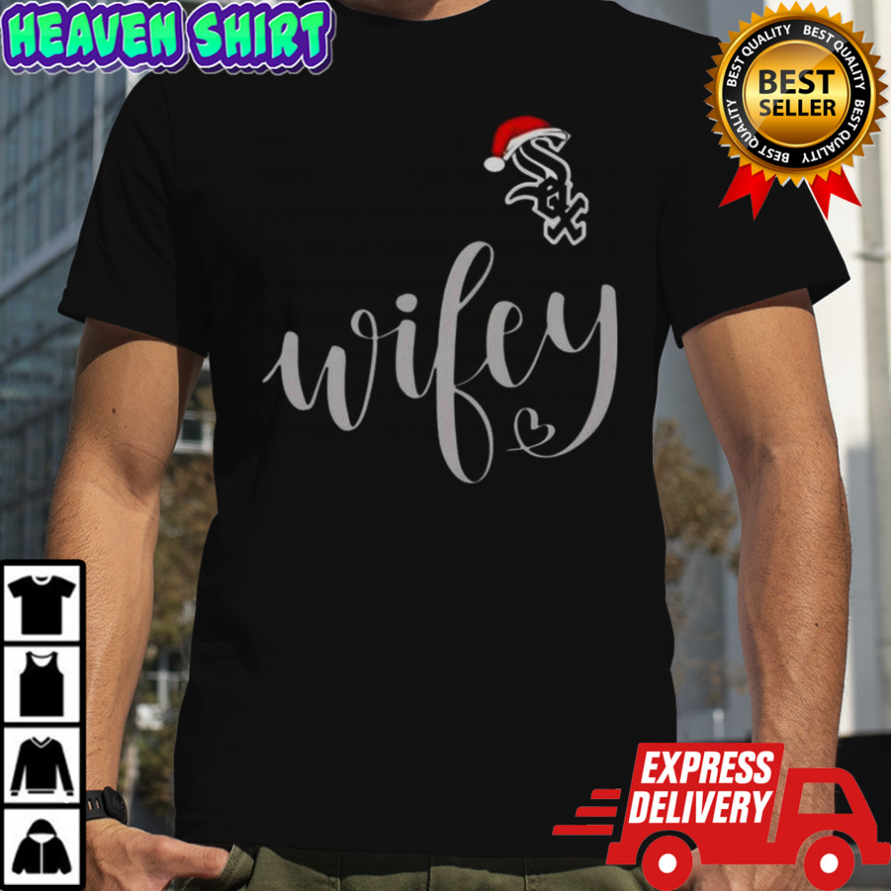 Wifey Chicago White Sox Santa Hat Merry Christmas T-Shirt