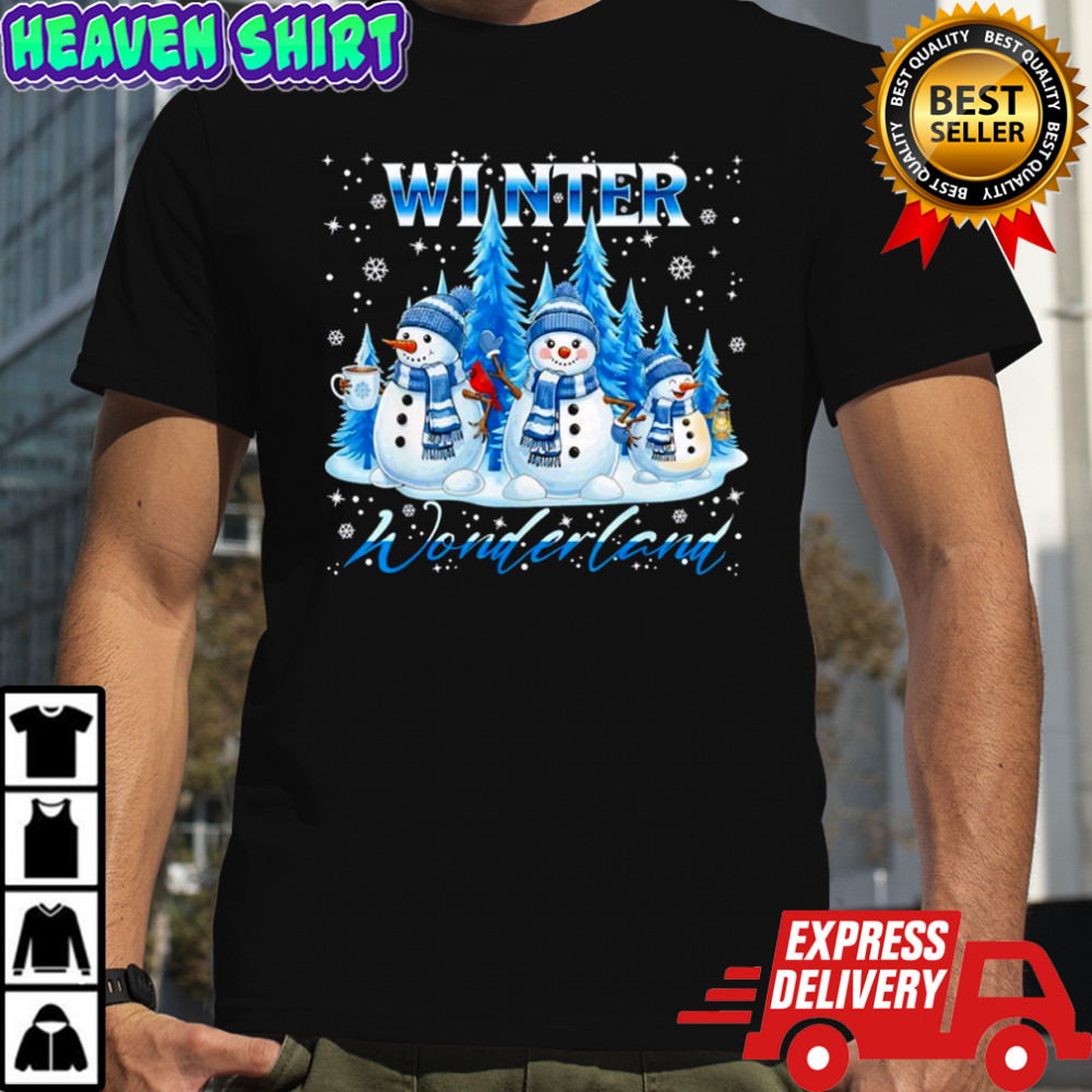Winter Wonderland Snowman Family Snowflake Cozy Winter Scene Shirt